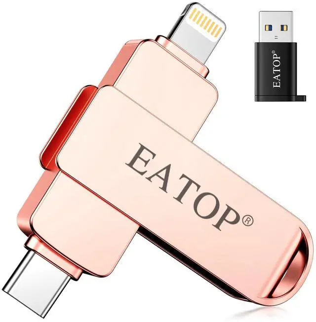 Main image of EATOP 512GB Flash Drive Intended for iPhone iPad, Memory Stick Storage for Photos and Videos Backup, Compatible with iPhone iPad Android PC, Plug and Play, No Application Required (Rose Gold)