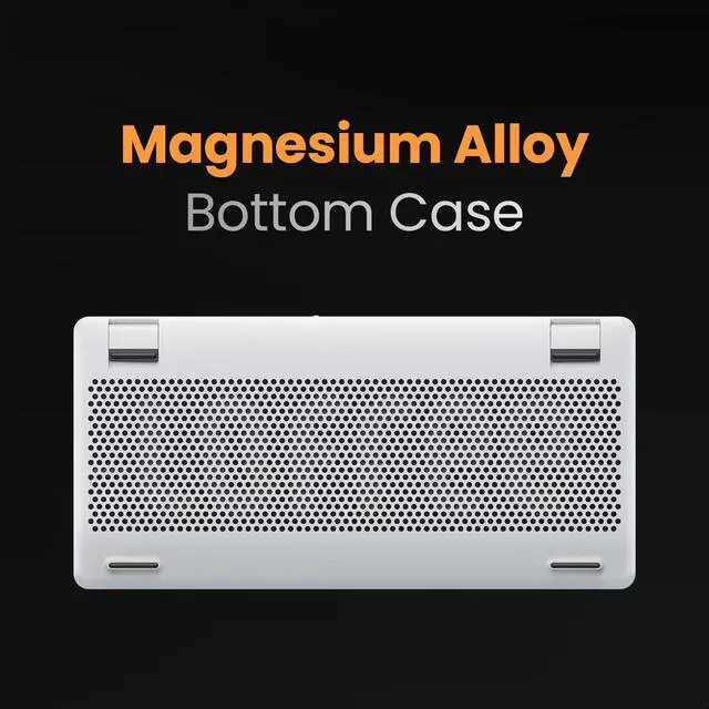 Alt view image 3 of 5 - LOFREE Edge Low Profile Mechanical Keyboard with Mouse,75% Rechargeable Bluetooth and Wired Connection for Window,Mac OS/POM Switches 2.0, Carbon Fiber Top Case, Mg Alloy Bottom Case (Metallic Silver)