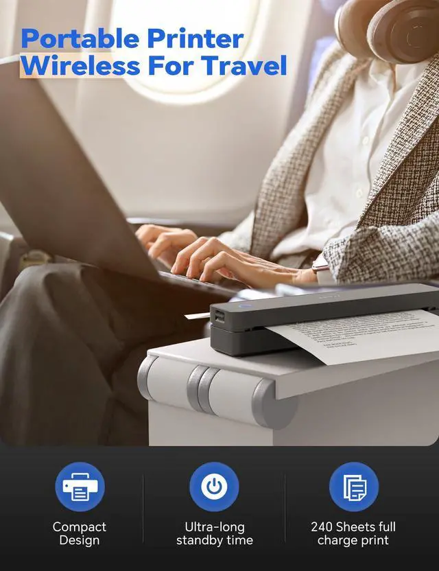 Alt view image 3 of 5 - iDPRT MT610 Pro Portable Thermal Printer + 200 Pcs Thermal Paper