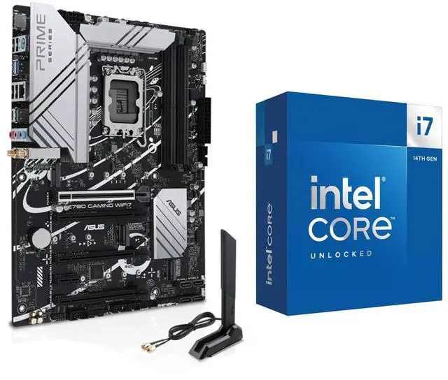 Main image of INLAND by Micro Center CPU Motherboard Intel i7-14700K 14th Gen 20-Cores LGA 1700 Desktop Processor with ASUS Z790 Gaming WIFI7 ATX Motherboard