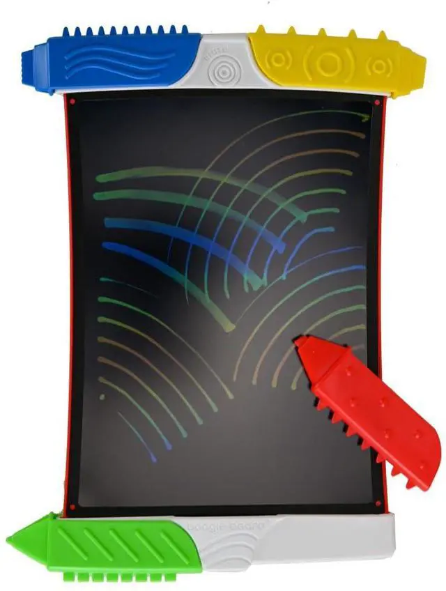 Alt view image 3 of 5 - Boogie Board Scribble n' Play Reusable Kids' Drawing Board Includes LCD Doodle Board with Color Burst, Easy Erase Button, 4 Texture Drawing Styluses for Kids Ages 4+