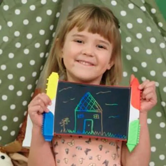 Alt view image 4 of 5 - Boogie Board Scribble n' Play Reusable Kids' Drawing Board Includes LCD Doodle Board with Color Burst, Easy Erase Button, 4 Texture Drawing Styluses for Kids Ages 4+