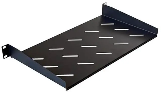 Main image of 1U Universal Vented Server Rack Shelf - 10" Deep Cantilever Tray for 19" Format Server Racks, Network Cabinets 10" Deep Enclosure (Includes Mounting Hardware) - 2 Pack