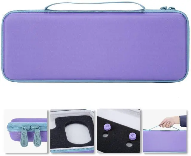 Alt view image 3 of 5 - Aenllosi Hard Carrying Case Compatible with Logitech POP ICON Combo/POP Keys Mechanical Wireless Keyboard (Purple)(Case Only)