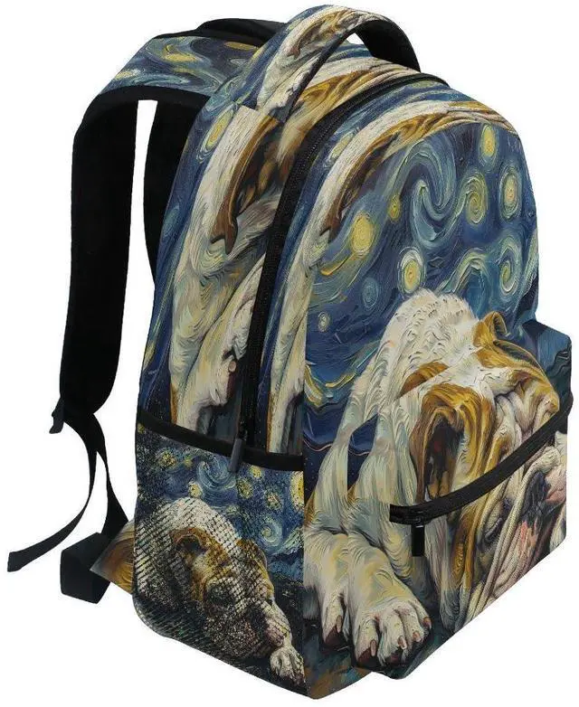 Alt view image 2 of 5 - ALAZA French Bulldog Dog Backpack Daypack School Bag Travel Shoulder Bag for Students Boys Girls
