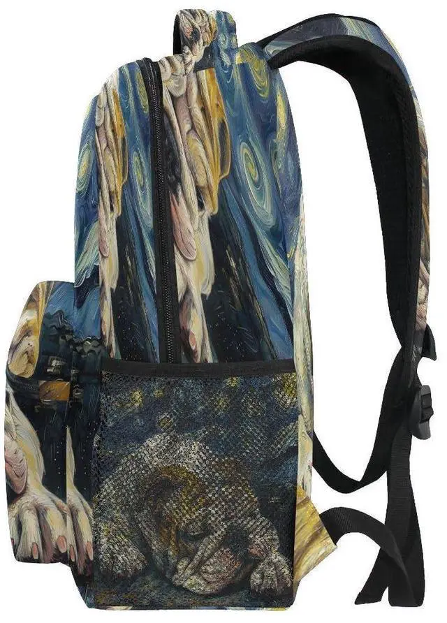 Alt view image 3 of 5 - ALAZA French Bulldog Dog Backpack Daypack School Bag Travel Shoulder Bag for Students Boys Girls