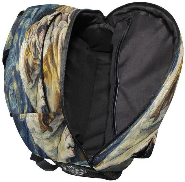 Alt view image 5 of 5 - ALAZA French Bulldog Dog Backpack Daypack School Bag Travel Shoulder Bag for Students Boys Girls