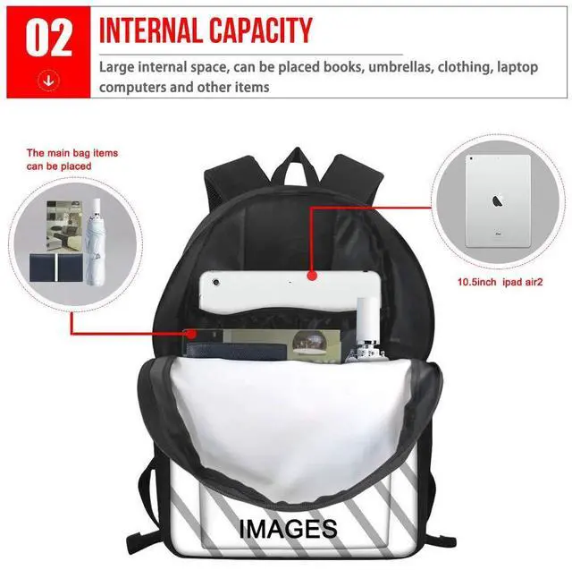Alt view image 5 of 5 - Amzbeauty Cool Dragon Dinosaur School Backpack Book Pack Travel Laptop Backpack Teens Boys Girls Kids Unisex 15.6 Inch