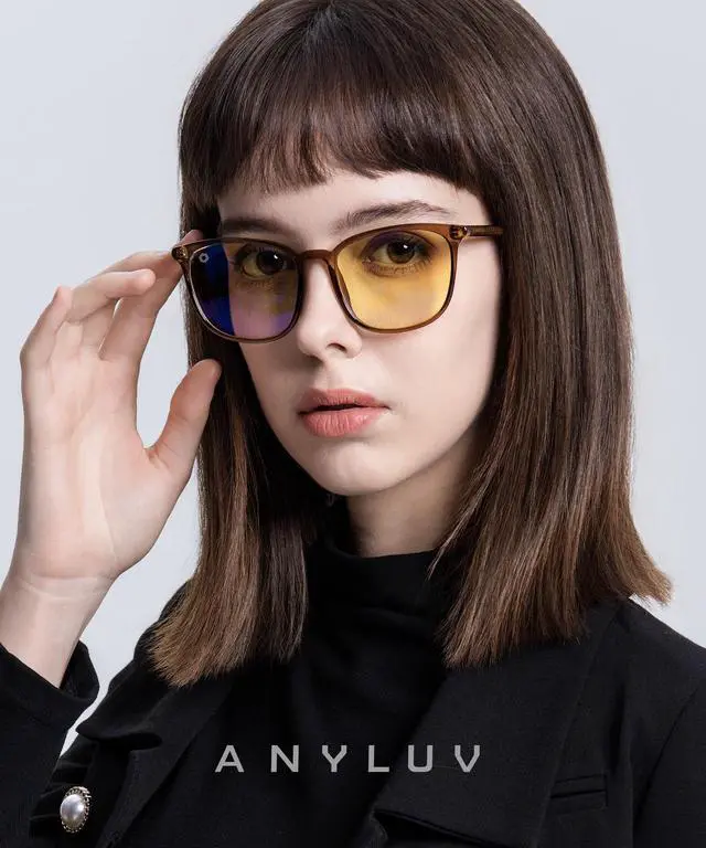 Alt view image 2 of 5 - ANYLUV Blue Light Glasses for Woman Men, Womens Blue Light Blocking Glasses Computer Glasses Anti Eyestrain & UV400