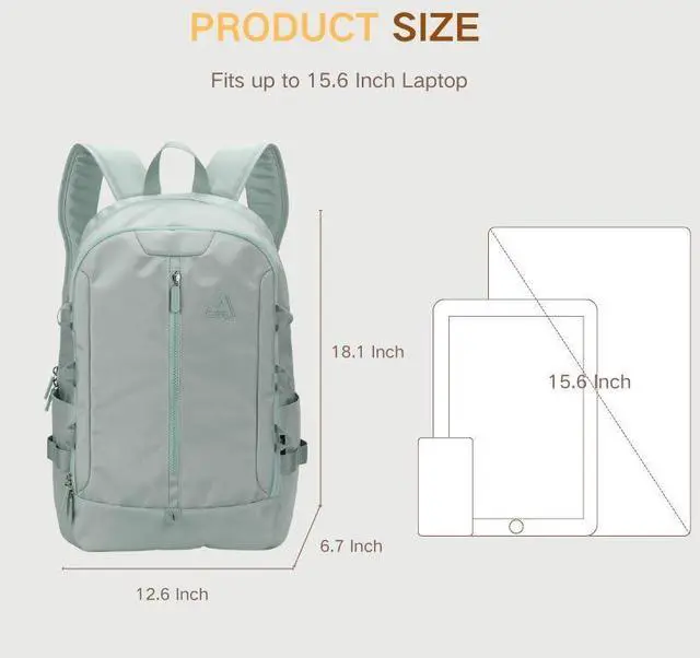 Alt view image 2 of 5 - AOKING Large Travel Backpack for Women, Lightweight Laptop Commuter Backpack, Stylish Daypacks for Work, Mochilas De Mujer(Green)