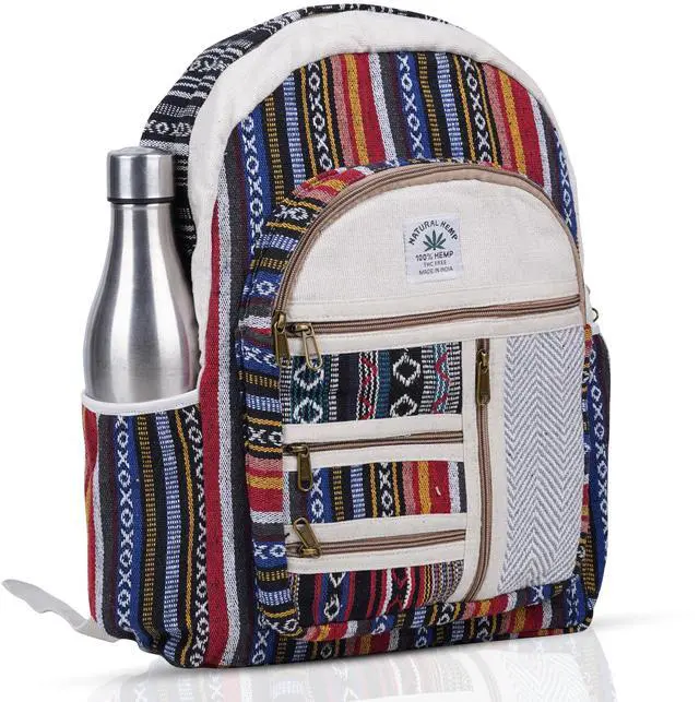 Alt view image 2 of 5 - AUNERCART Hemp Backpack Traveling Laptop Backpack 15.6 Inch Laptop Tab Business Backpacks Himalayan Backpack College Gift Casual Daypack Size 16.8 x 13 x 4.5 Inches