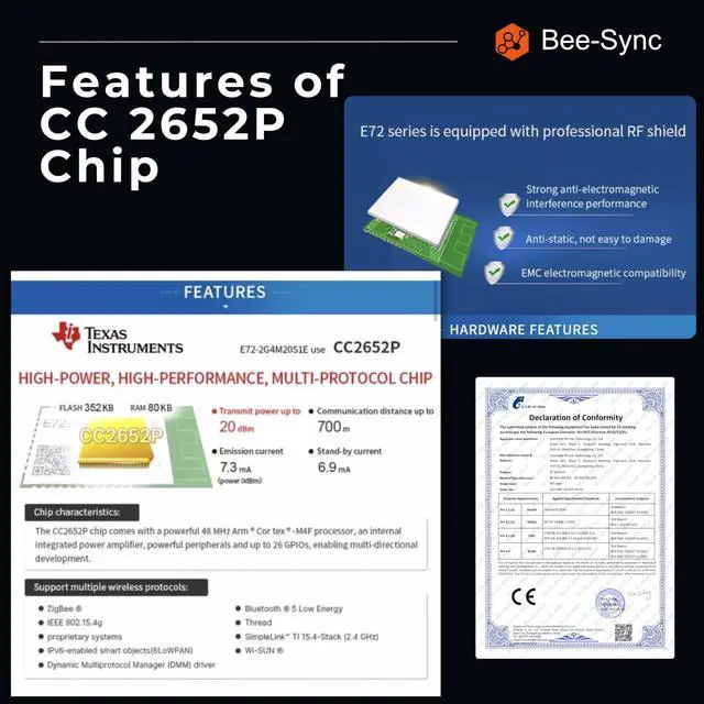 Alt view image 3 of 5 - Bee-Sync, Zigbee 3.0 USB Dongle Plus Gateway, Universal Zigbee USB Gateway with Antenna for Home Assistant, Smart Home, Open HAB etc, Wireless Zigbee 3.0 USB Adapter(1 Pack)
