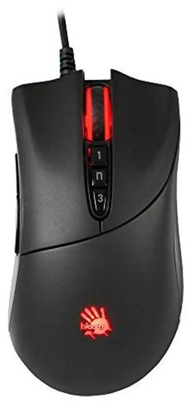 Main image of Bloody SP30 Ergonomic Optical Switch Gaming Mouse - Fastest Mouse Switch in Gaming - Enthusiast Grade Sensor - 8 Programmable Buttons - Non-Slip Rubberized Black