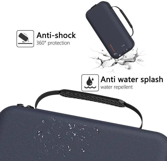 Alt view image 3 of 5 - Carry Case Compatible with Apple 2024 Mac Mini M4 /M4 Pro,M4 Pro Protective Carrying Case, Portable Hard Shell Travel Storage Bag (Blue)