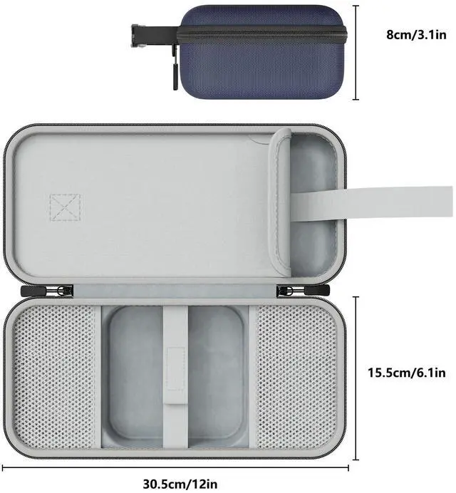 Alt view image 5 of 5 - Carry Case Compatible with Apple 2024 Mac Mini M4 /M4 Pro,M4 Pro Protective Carrying Case, Portable Hard Shell Travel Storage Bag (Blue)