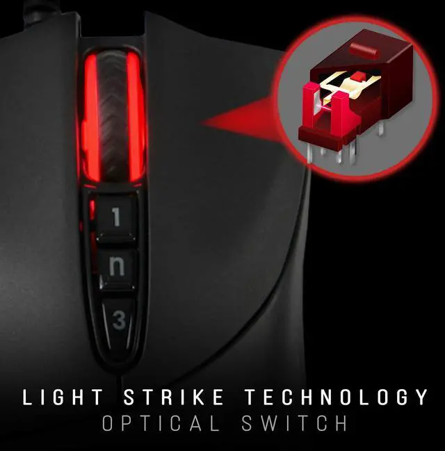 Alt view image 3 of 5 - Bloody SP30 Ergonomic Optical Switch Gaming Mouse - Fastest Mouse Switch in Gaming - Enthusiast Grade Sensor - 8 Programmable Buttons - Non-Slip Rubberized Black