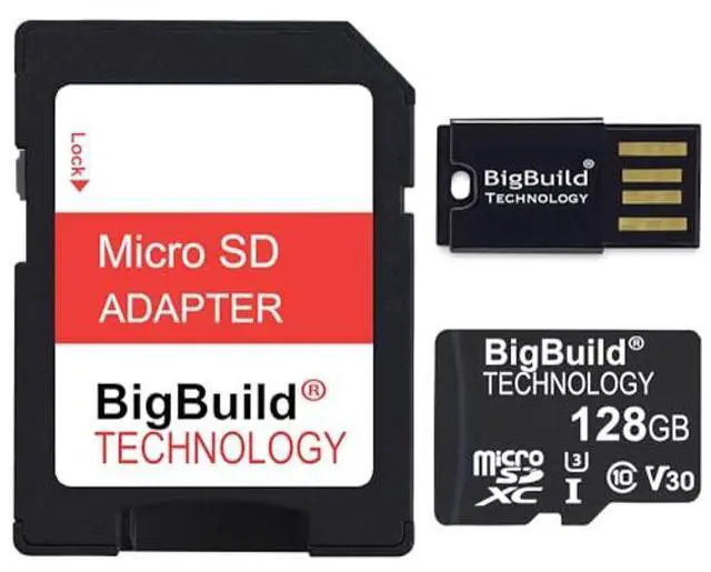 Main image of BigBuild Technology 128GB Ultra Fast 100MB/s U3 Micro SDXC Memory Card for Motorola Moto E13, Moto G Pure Cell Phone