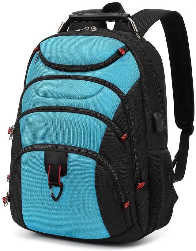 Main image of Boavan Laptop Backpack for men, 15.6 inch Laptop Bag with USB Port, Waterproof Travel Work Backpack Purse, Anti-Theft Teacher Nurse Doctor Casual Bookbags Office Business backpack,Sky Blue/Black