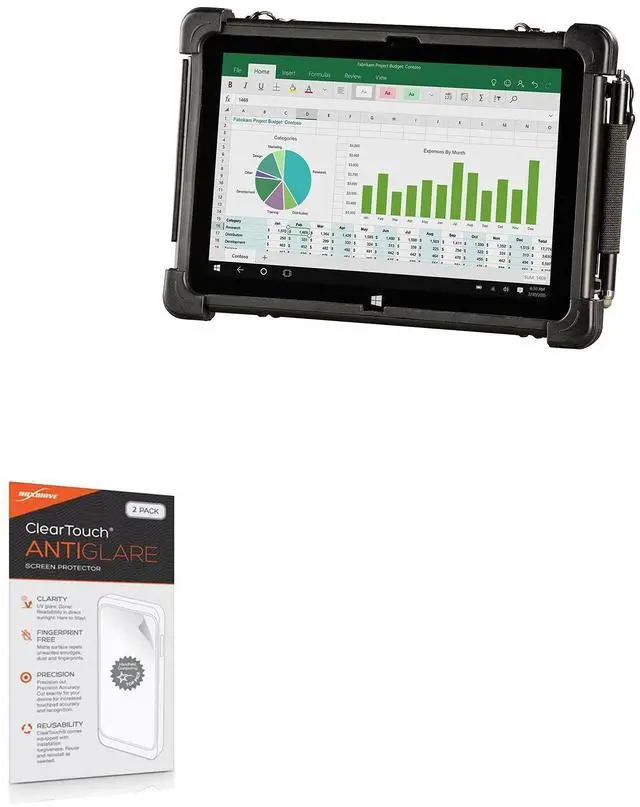 Main image of BoxWave Screen Protector Compatible with MobileDemand xTablet Flex 10 - ClearTouch Anti-Glare (2-Pack), Anti-Fingerprint Matte Film Skin