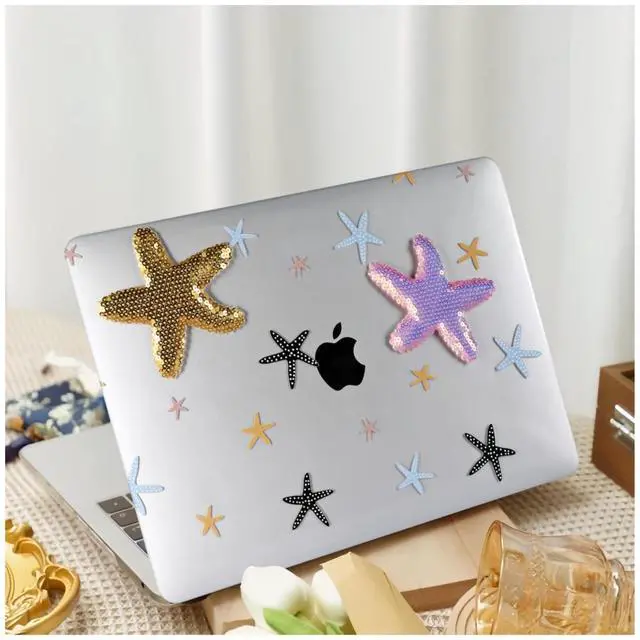Main image of BYCeKe Compatible with MacBook Pro 13 inch Case M2 2024-2016 A2338 M1 A2251 A2289 A2159 A1989 A1708 A1706,for MacBook Pro 13 Cute Case& Keyboard Cover for Mac Pro 13 Cute Print, Starfish