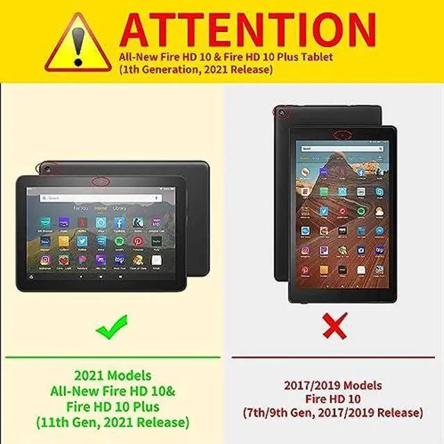 Alt view image 2 of 5 - Case for All-New  Kindle Fire HD 10 & 10 Plus 11th Generation 2021 Release 10.1 inch,Slim Folding Stand Cover with Auto Wake/Sleep,Sunset Flamingo