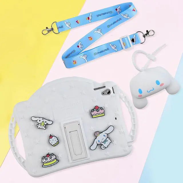 Alt view image 2 of 5 - Carechoi for iPad 10th Generation Case, iPad 10.9 Case with Mini Wallet, Shoulder Straps Handle, Cartoon Silicone Tablet Cover Kids Girls