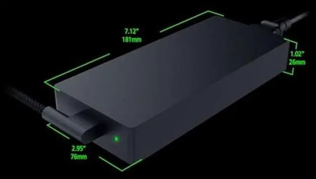 Alt view image 3 of 5 - Slim 330W Gan Charger for MSI Titan GT77 HX GT77HX 13VI-042US Gaming Laptop 20V 16.5A AC Power Supply Adapter Cord