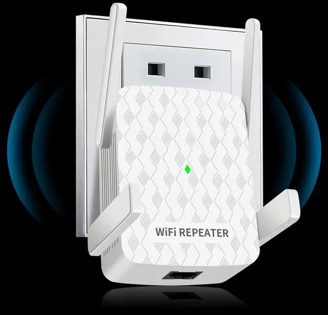 Main image of WiFi Extender, WiFi Extenders Signal Booster for Home, WiFi Signal Amplifier Range Up to 9200sq.ft & 35 Devices, WiFi Repeater with Ethernet Port, Easy Setup, Alexa Compatible