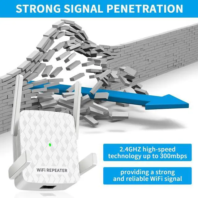 Alt view image 2 of 5 - WiFi Extender, WiFi Extenders Signal Booster for Home, WiFi Signal Amplifier Range Up to 9200sq.ft & 35 Devices, WiFi Repeater with Ethernet Port, Easy Setup, Alexa Compatible