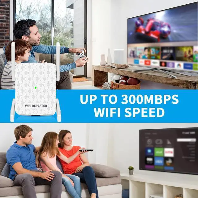 Alt view image 4 of 5 - WiFi Extender, WiFi Extenders Signal Booster for Home, WiFi Signal Amplifier Range Up to 9200sq.ft & 35 Devices, WiFi Repeater with Ethernet Port, Easy Setup, Alexa Compatible