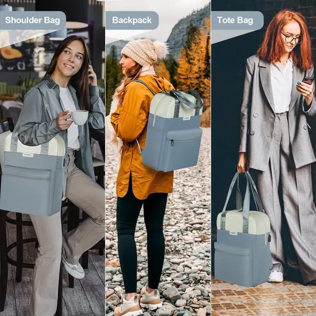 Alt view image 2 of 5 - CYUREAY Laptop Backpack for Women Fashion Travel Backpacks 15.6 Inch Laptop Bag with USB Port Teacher Nurse Vintage Daypacks for Work,Light Blue...