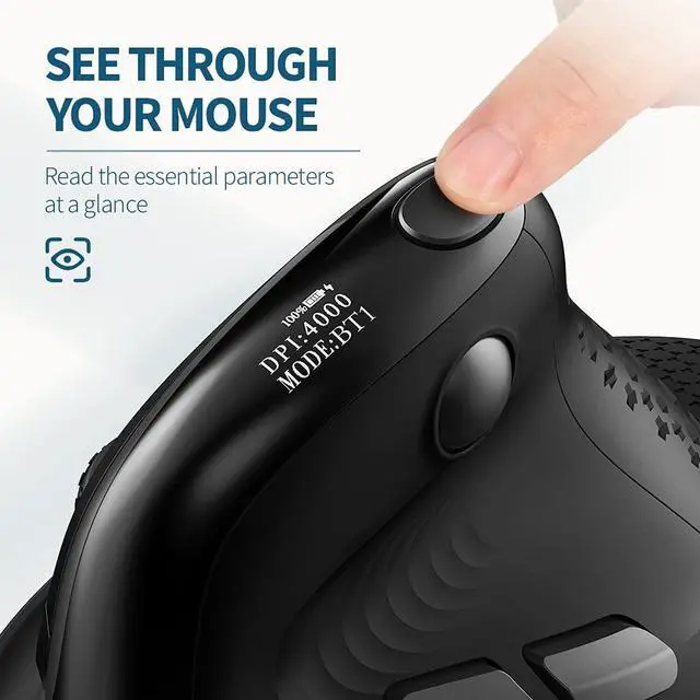 Alt view image 3 of 5 - DeLUX Full Size Folding Keyboard and Wireless Ergonomic Mouse Combo