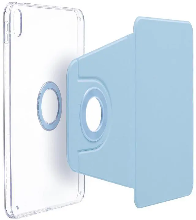 Alt view image 4 of 5 - iPad Air-6 (13'') 2024 Case, DMaos Magnetic Detachable Smart Cover, 360deg Rotation Foldable Stand - Blue