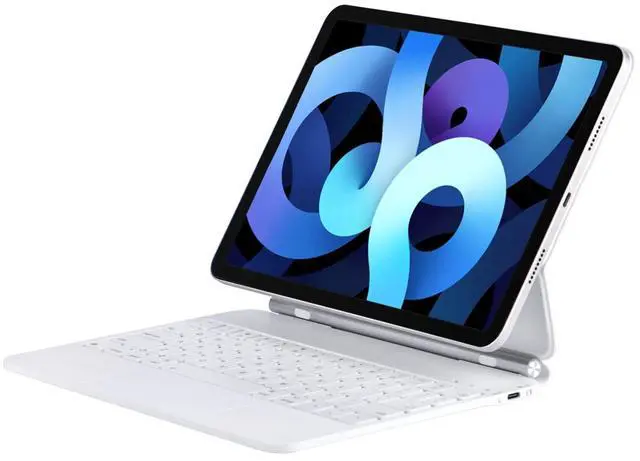 Main image of Dolpking Keyboard Case for iPad Air 11-inch (M3 2025 / M2 2024) & iPad Pro 11-inch (4th/3rd/2nd/1st Gen), Magic Keyboard Case for iPad Air (5/4 Gen) with Multi-Touch Trackpad, Backlit Keys - White