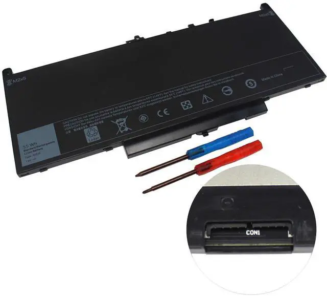 Alt view image 2 of 5 - E7470 E7270 J60J5 Replacement Dell Battery for Dell Latitude E7470 E7270 7470 7270 P26S001 P61G001 Serires Laptop 0MC34Y MC34Y R1V85 242WD GG4FM WYWJ2 1W2Y2 451-BBSX 451-BBSY 451-BBSU Notebook.