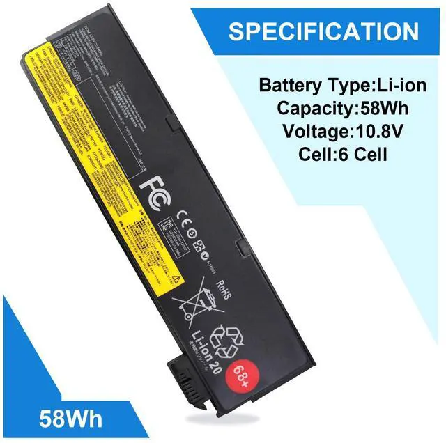 Alt view image 3 of 5 - Shyarweyy 68 68+ Battery for Lenovo Thinkpad T440 T440I T450 T440s T450s T460 T460P T470P T550 T560 L450 L460 L470 P50s W550s S440 0C52861 0C52862 X240 X240S X260 45N1125 45N1126 45N1127 45N1128