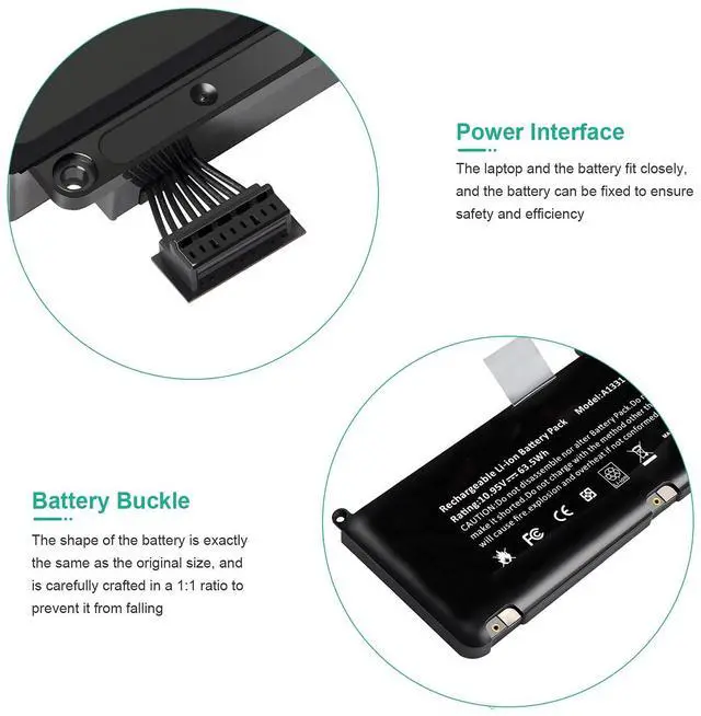 Alt view image 4 of 5 - Fancy Buying A1331 13" A1342 (Late 2009 Mid 2010) Laptop Battery for Apple MacBook Unibody fits 661-5391 020-6582-A MC233LL/A MC207LL/A MC516LL/A