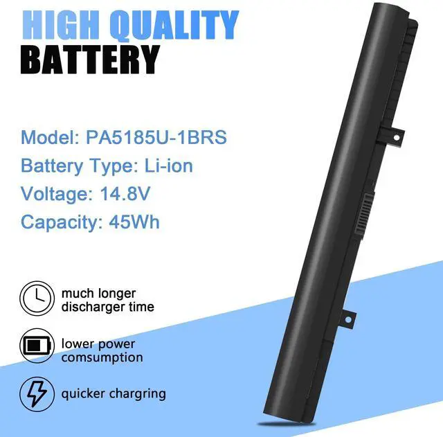 Alt view image 3 of 5 - QIOUZW PA5185U-1BRS Laptop Battery for Toshiba Satellite C55 C55D C55T S55 S55T L55 C50-B L55T L55D C55-B C55-B5200 C55-B5299 C55-B5300 C55-B5302 E45-B4100,P/N: PA5184U-1BRS PA5195U-1BRS PA5186U-1BRS
