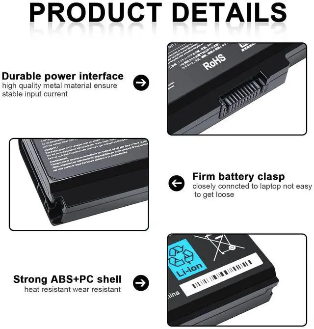 Alt view image 3 of 5 - New Replacement PA3817U-1BRS Battery for Toshiba Satellite C655 C675 C675D L645 L645D L655 L655D L675 L675D L745 L755 L755D P745 P755 P775 M645 A660 A655 PA3817U Series Battery -12 Months Warranty