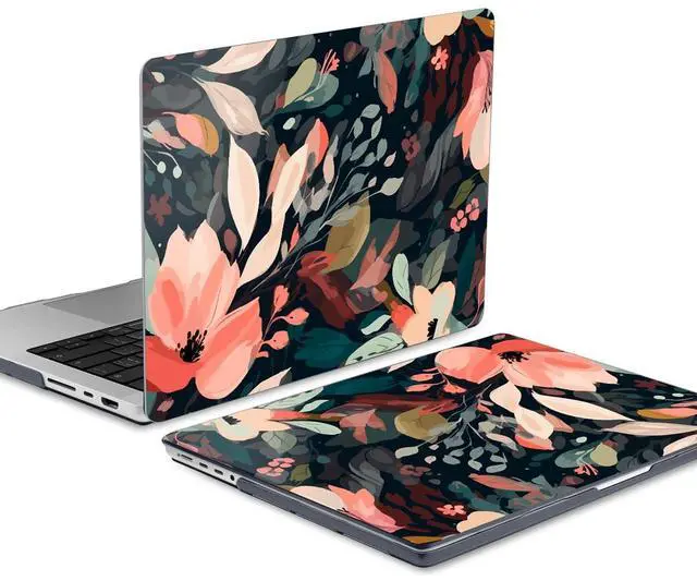 Alt view image 5 of 5 - DONGKE for M4 MacBook Pro 16 Inch Case 2024 2023 2021 A3403 A3186 M3 A2991 M2 A2780 M1 A2485 Pro/Max Chip, Plastic Hard Shell Case & Keyboard Cover for Mac Pro 16 with Touch ID, Painted Florals