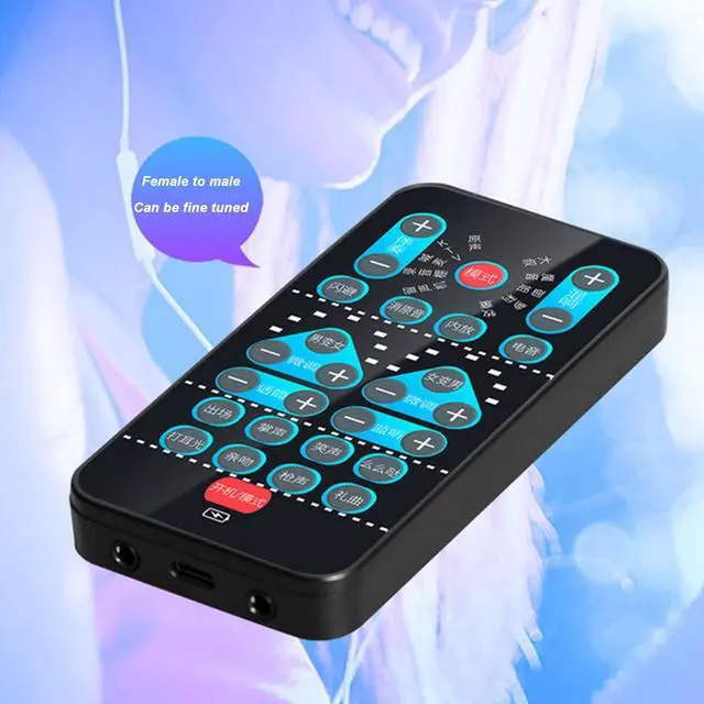 Alt view image 4 of 5 - Voice Changer with 10 Sound Changing Modes, Handheld Sound Card Functions, Voice Changer Device Portable Design for Mobile Phone Computer DJs Music Studio Recording