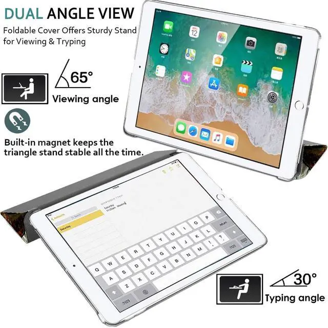 Alt view image 4 of 5 - DuraSafe Cases iPad 10.5 Air 3rd Generation [ Air 3 2019 ] MV172LL/A MV162LL/A MV152LL/A MUUT2LL/A MUUR2LL/A MUUQ2LL/A Trifold Printed PC Lightweight Protective Clear Back Cover - Olivia Tree