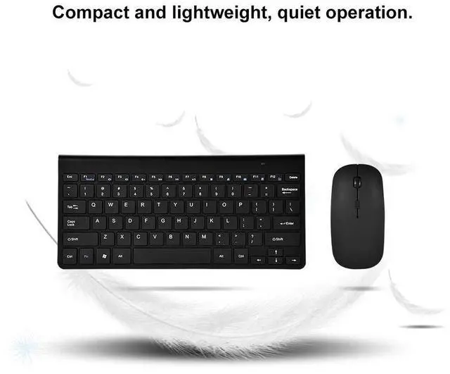 Alt view image 5 of 5 - Keyboard Mouse Combo, 2.4GHz Slim Keyboard and Mouse Kit for Desktop, Computer, PC(Black)