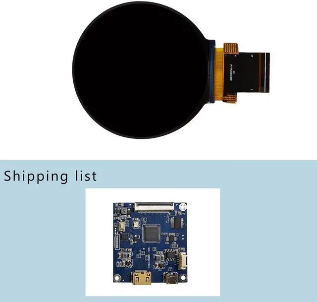 Alt view image 5 of 5 - FanyiTek 2.8 inch 480X480 IPS MIPI 330nit Circle LCD Screen and 40 pins Controller Board