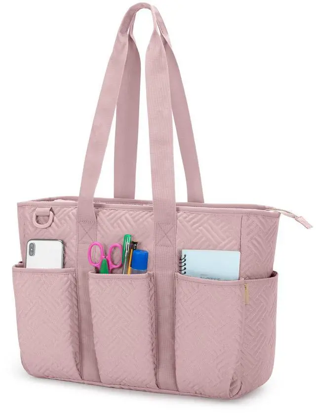 Main image of Fasrom Women's Large Tote Bag - Work Bag with Laptop Compartment, Pink