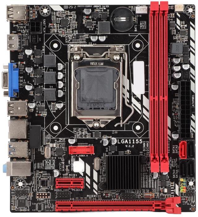 Main image of B75M Custom PC Motherboard LGA1155 Motherboard Support 1155 Pins I3 I5 I7 Processor, 2 DDR3 Memory Slots, VGA, HDMI, PCI E1, SATA