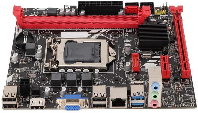 Alt view image 5 of 5 - B75M Custom PC Motherboard LGA1155 Motherboard Support 1155 Pins I3 I5 I7 Processor, 2 DDR3 Memory Slots, VGA, HDMI, PCI E1, SATA