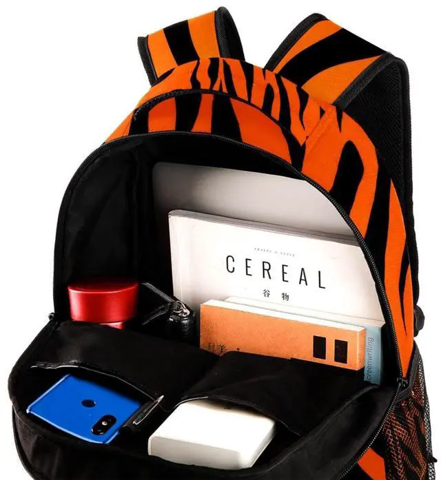 Alt view image 4 of 5 - FVQL Abstract Animal Tiger Print Backpack Purse for Women Laptop Travel Bag with Multiple Pockets for Men Women Backpack