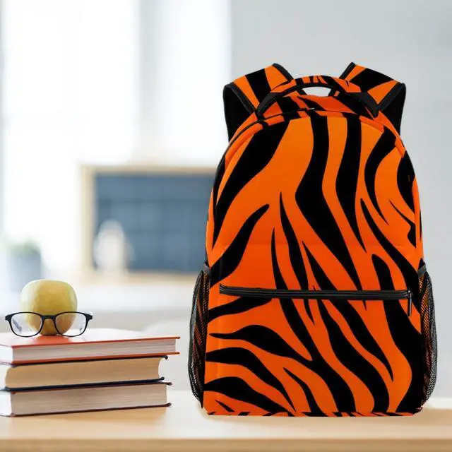Alt view image 5 of 5 - FVQL Abstract Animal Tiger Print Backpack Purse for Women Laptop Travel Bag with Multiple Pockets for Men Women Backpack