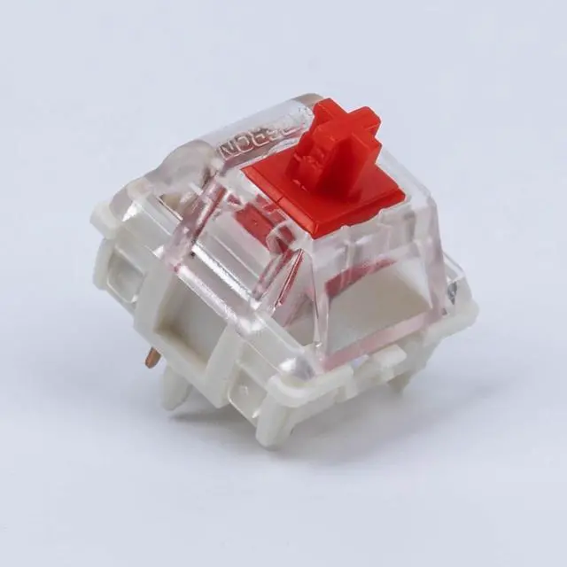 Alt view image 3 of 4 - GATERON Jupiter Red Keyboard Switches, Linear 45gf RGB LED 5 Pin Factory Pre-lubed Key Switches for MX Mechanical Keyboard(Red,110PCS)